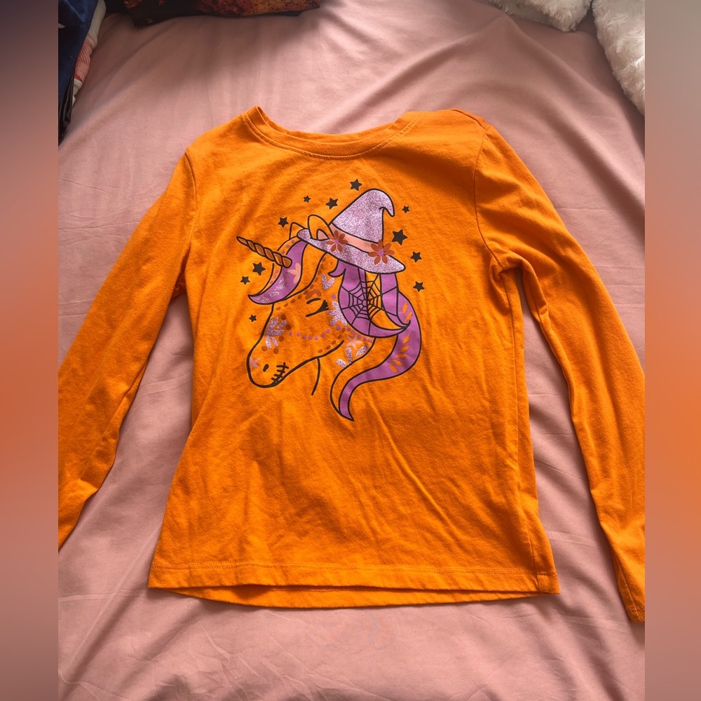 Girls Halloween Unicorn Shirt